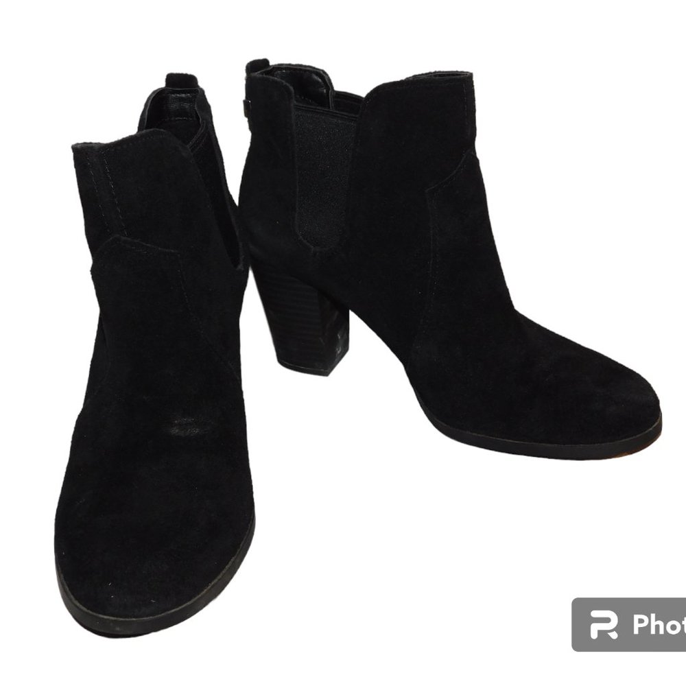 Koolaburra By Ugg Black Suede Booties Size 7.5